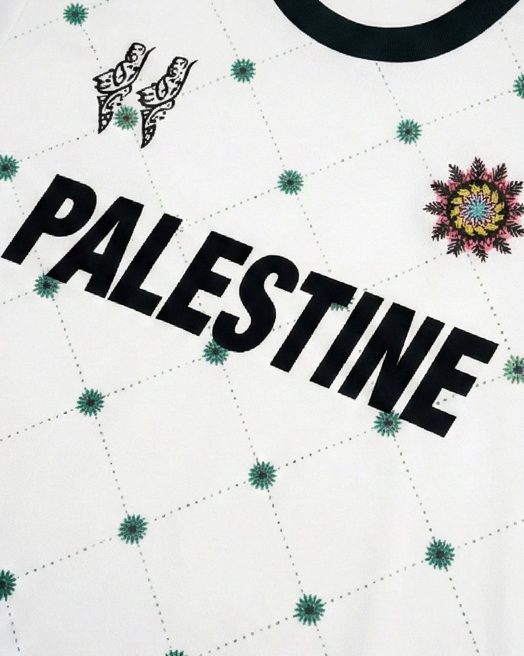 Palestine Vert et Blanc Football – Édition Damier
