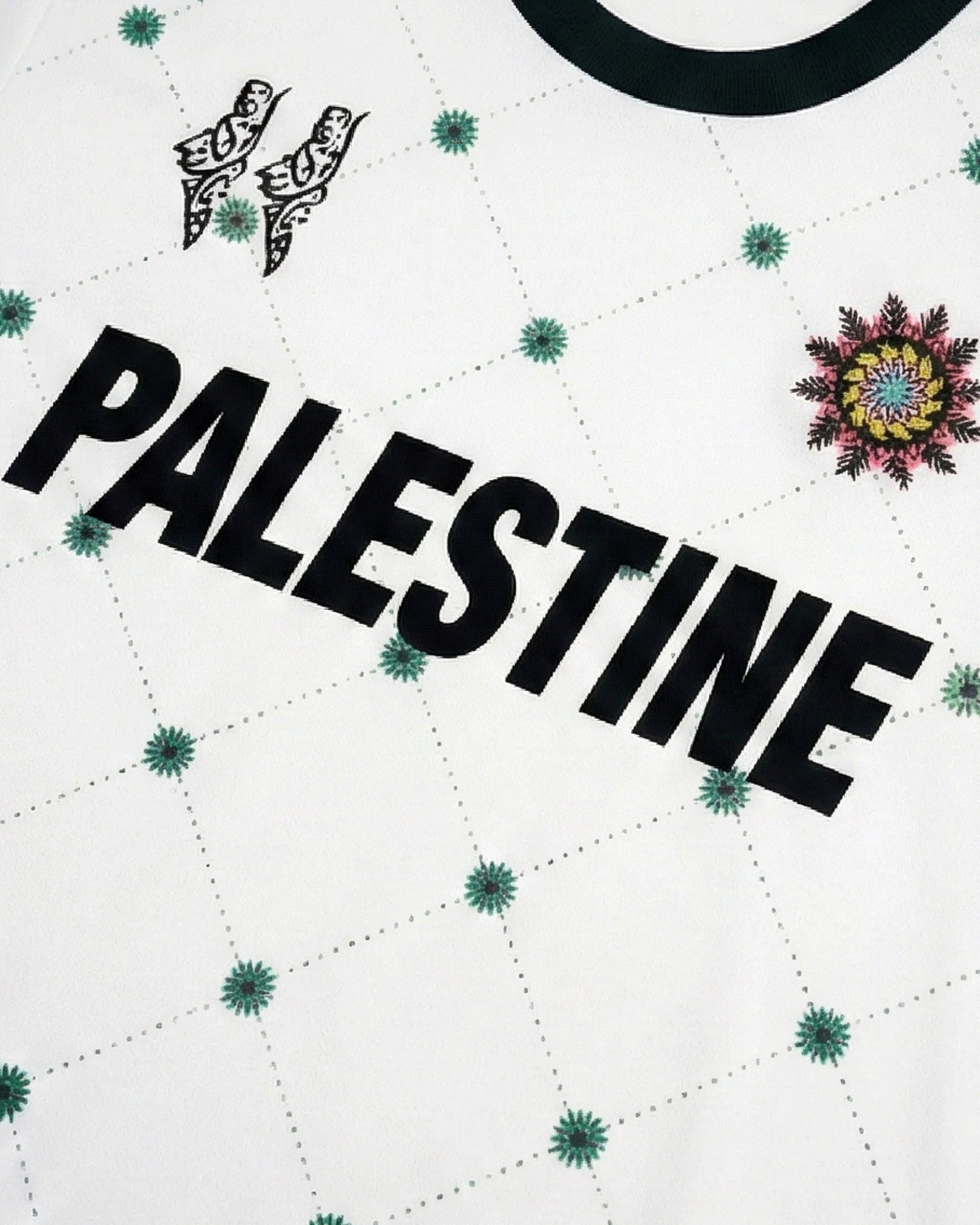 Palestine Vert et Blanc Football – Édition Damier