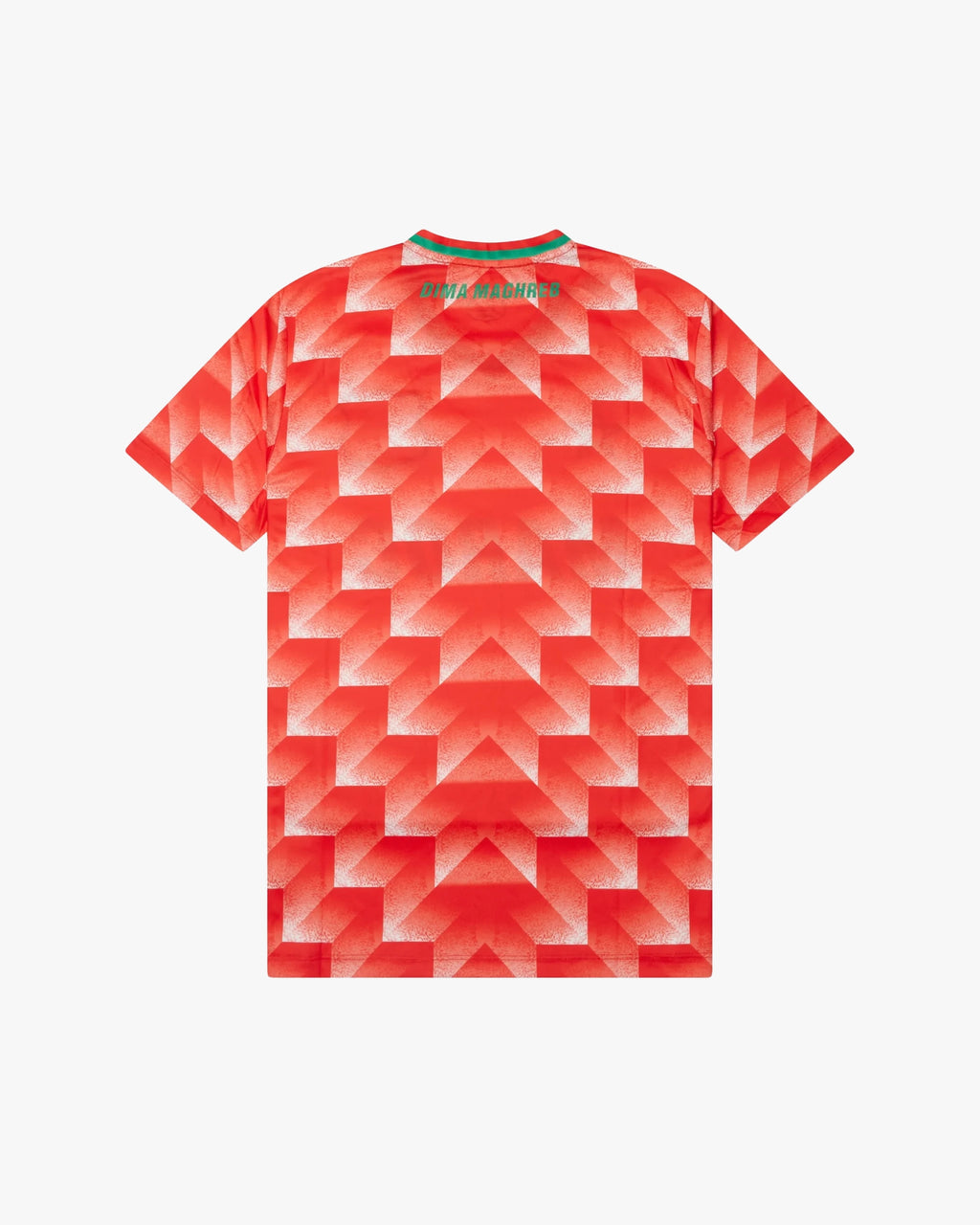 Maillot maroc palestine dos rouge motif pyramidal Dima Maghreb design exclusif Palestinia
