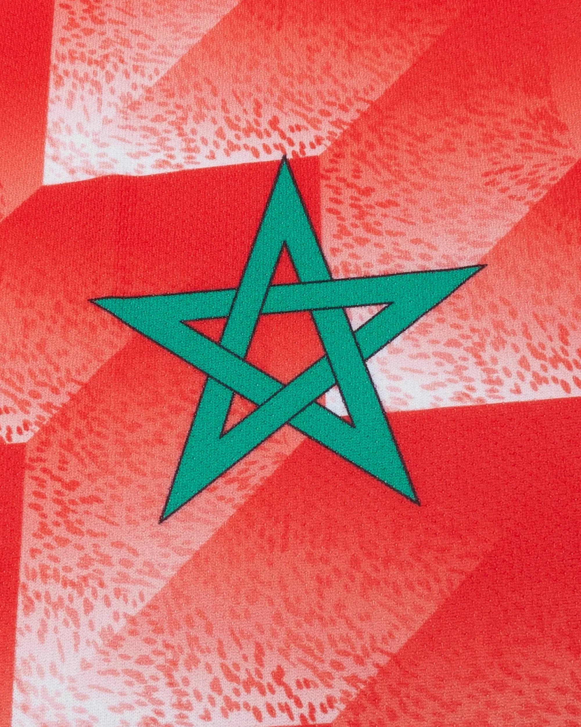 Étoile verte chérifienne maillot maroc palestine détail symbole marocain qualité premium