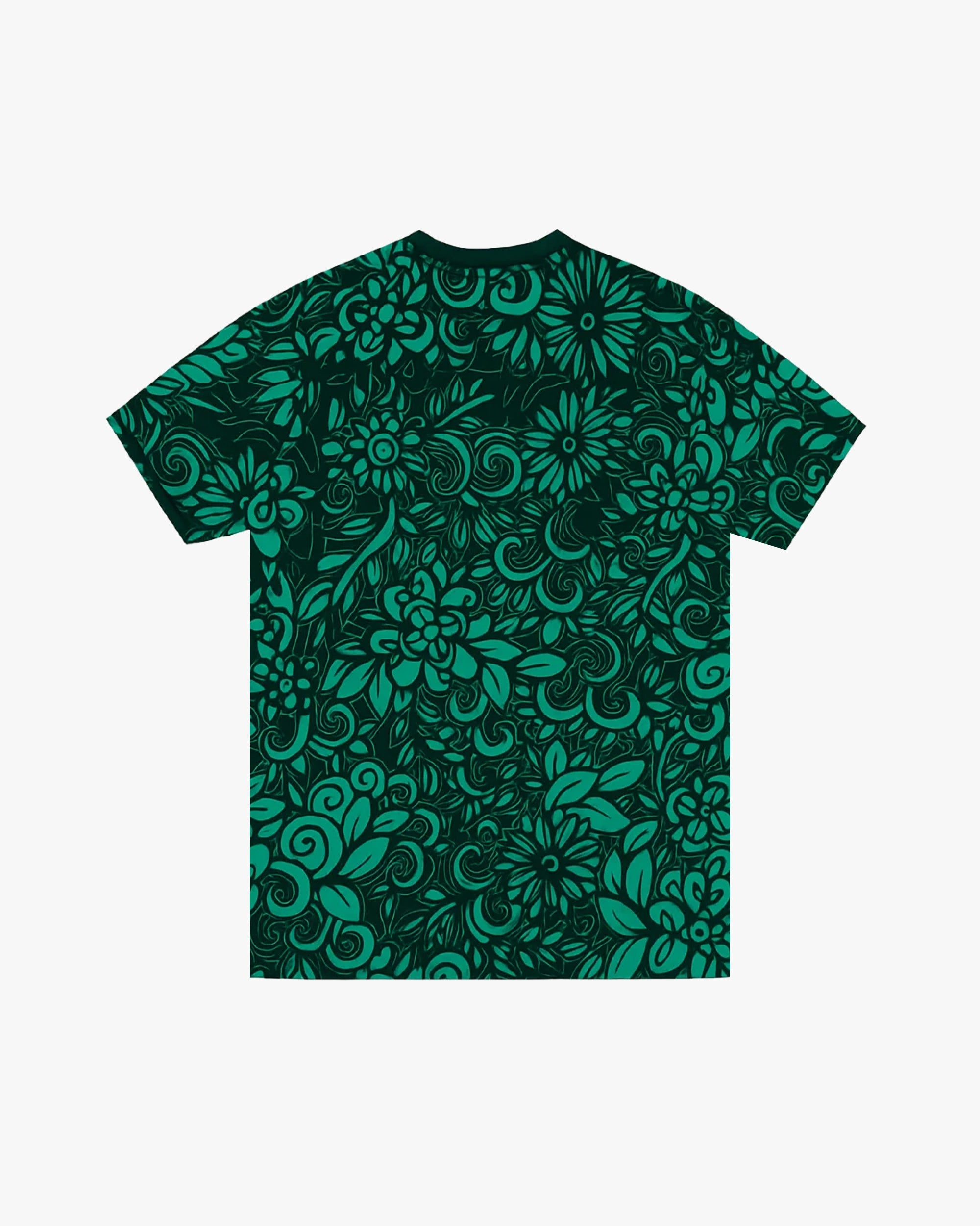 Maillot palestine vert dos motif végétal floral intégral design exclusif Palestinia 2025