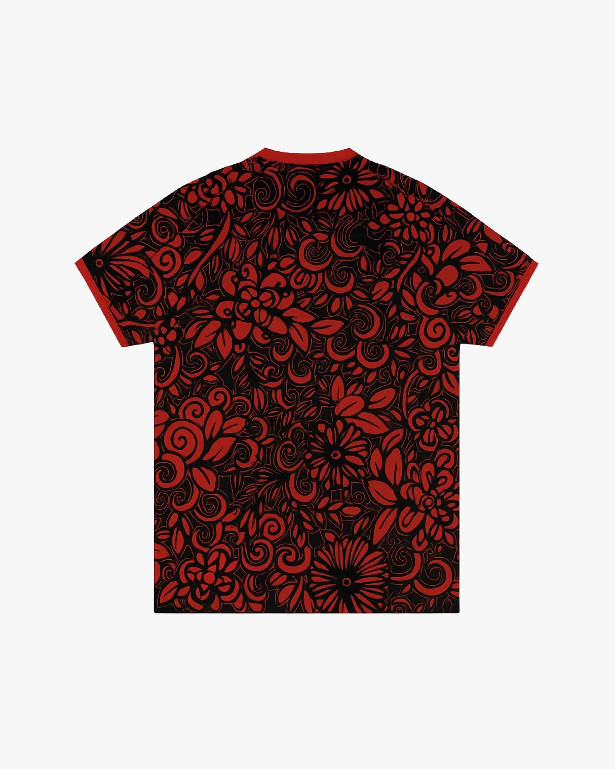 Maillot palestine rouge noir dos motif floral intégral design exclusif Palestinia