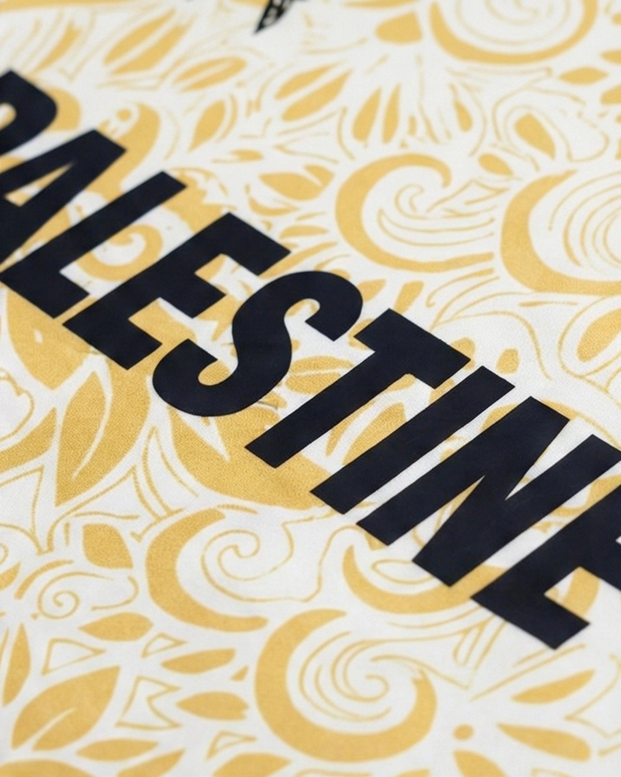 Palestine Blanc Football – Édition Florale Or